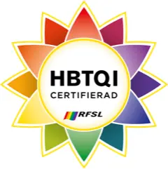 Logotyp för HBTQ-certifiering av RFSL